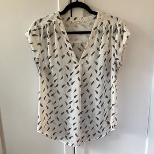 Feather pattern blouse